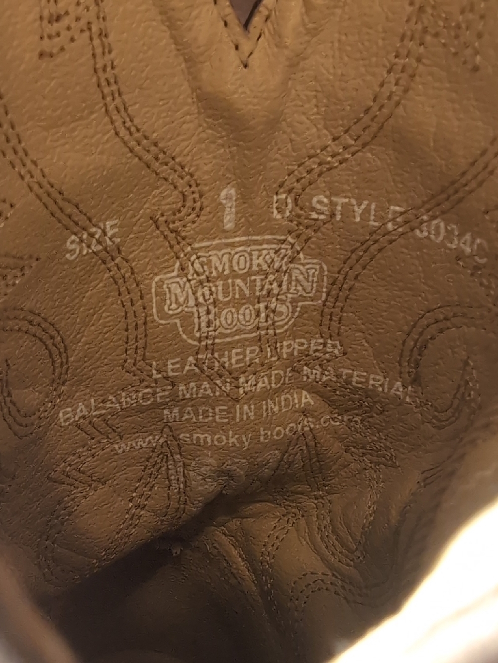 Classic Brown Kids' Western Ranch Boots - Picture 4 of 7